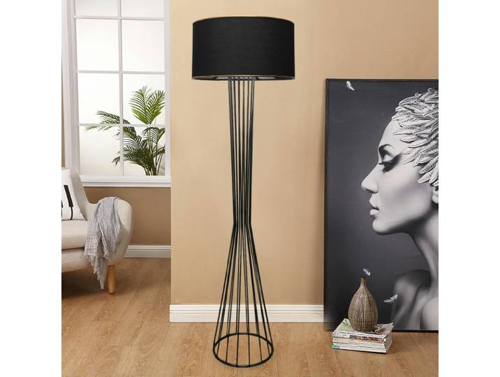 Lampadaire de salon moderne SINOP - Noir