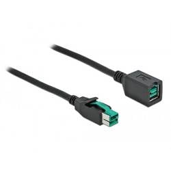 Delock USB-Stromkabel PoweredUSB 12V Stecker, PoweredUSB 12V Buchse 2.00 m Schwarz 85981