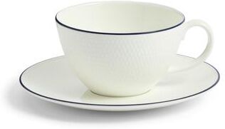 Wedgwood Gio Blue Teacup & Saucer 8.7floz, Blue Line