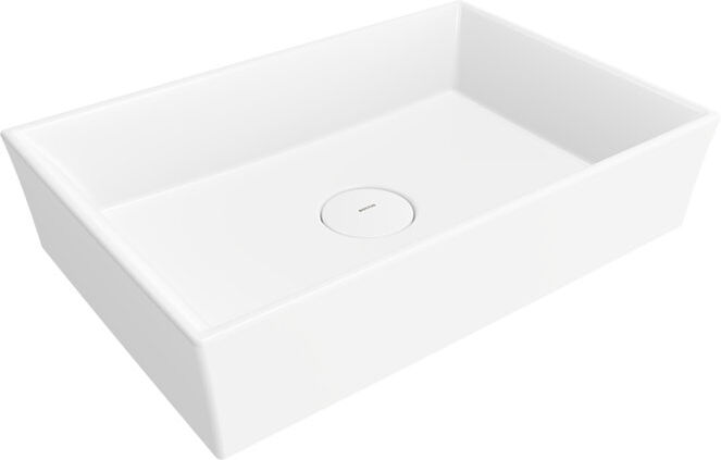 Bocchi Cesena Rectangular Countertop Bowl - Without Tap Hole Matte White 170mm H x 380mm W x 560mm L