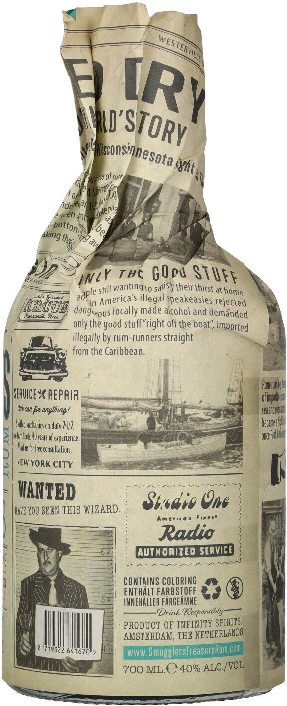 Smuggler's Treasure BARBADOS Single Origin Aged Rum 40% Vol. 0,7l