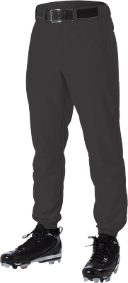 Alleson Athletic 605P Men's Baseball Pants in Black size Medium   Polyester A00028