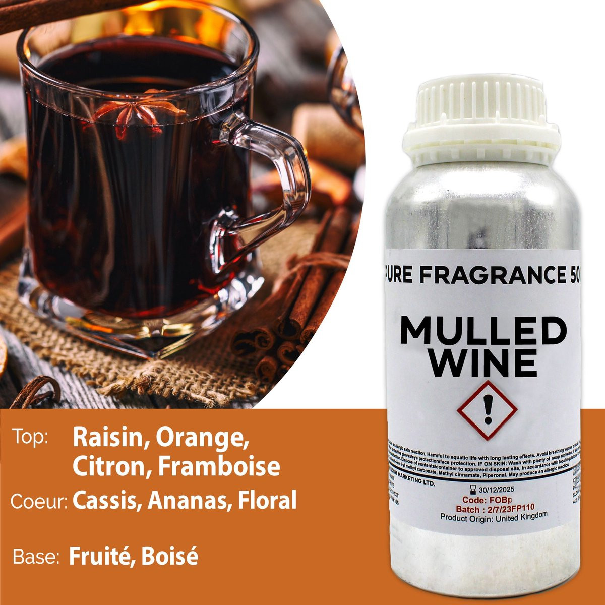 Ancient Wisdom Pure geurolie met glühweingeur - 500 ml