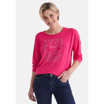 Sweatshirt STOOKER WOMEN "STCLEA Sweatshirt 3/4-Arm", Damen, Gr. 44/46, pink peacock, Sweatware, 94% Polyester, 6% Elasthan, regular fit, Rundhals, Sweatshirts Sweatshirt, Regular Fit Sweatshirt für Damen