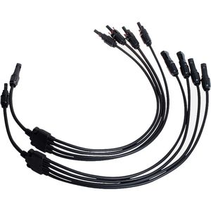 EnjoySolar Solarstecker MC4 4-fach-Verteiler, für 4mm² Solarkabel, bis 1000V, IP67 wasserdicht, 1 Paar