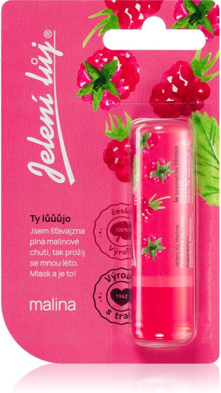 Regina Jelení lůj Raspberry deer tallow lip balm with raspberry aroma 4.5 g