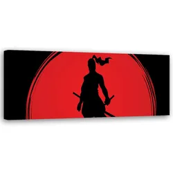 WANDBILD samurai japan sonne