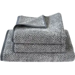 Dyckhoff Frottierserie Herringbone graphit Duschtuch 70 x 140 cm