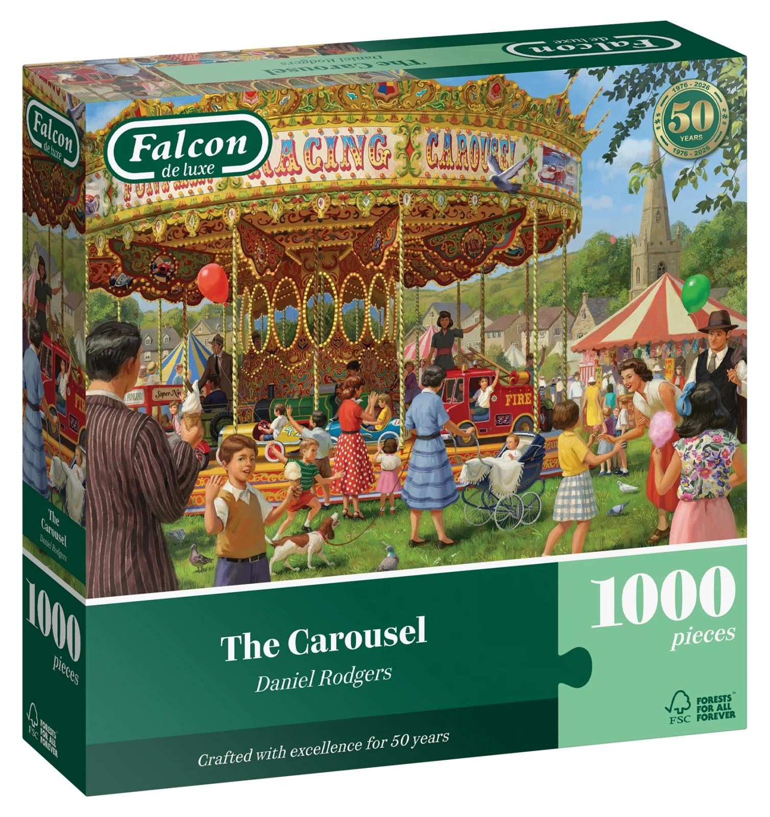 Falcon De Luxe Puzzel 1000 stukjes The Carousel Daniel Rodgers