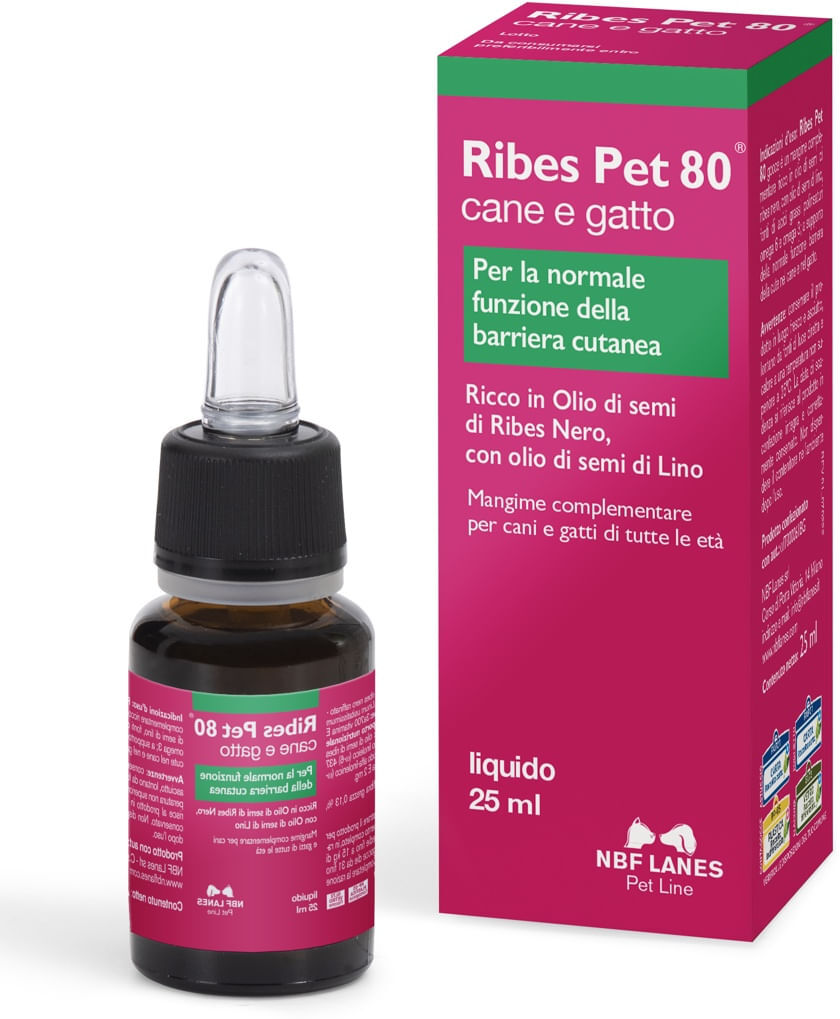 NBF LANES Ribes Pet 80 Mangime Complementare Cani e Gatti 25ML