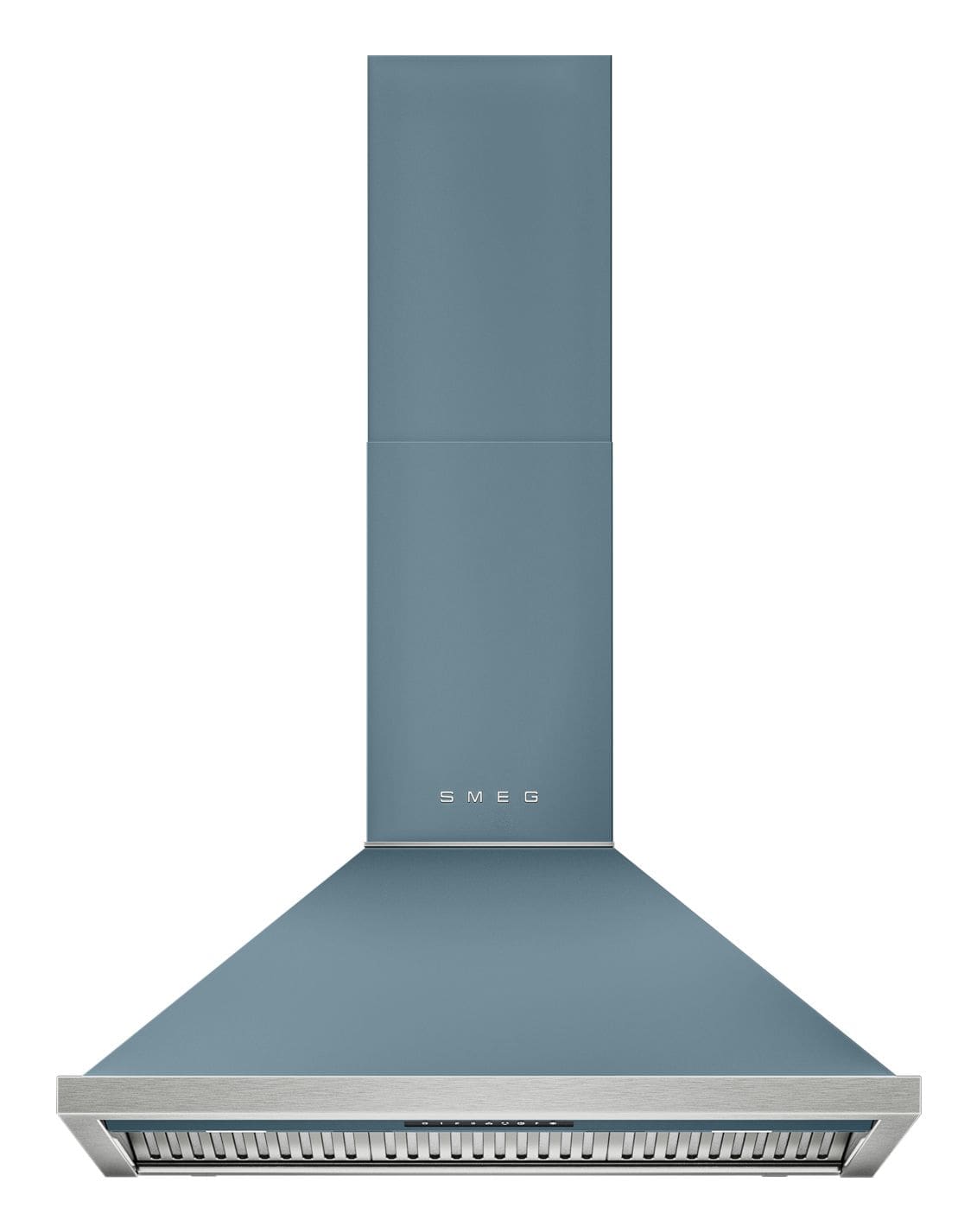 Smeg KCU94SBM Abluft/Umluft Dunstabzugshaube/Esse Wand 896 mm (Edelstahl, Blau)