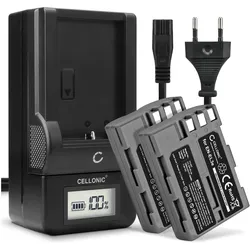 Cellonic Akku für Nikon D90, D80, D50, D200, D700, D300, D70, D70s, D300S, D100 (Kamera Akku), Kamera Stromversorgung, Schwarz