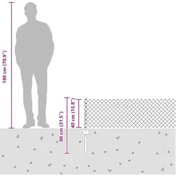 vidaXL, Gartenzaun, Drahtzaun