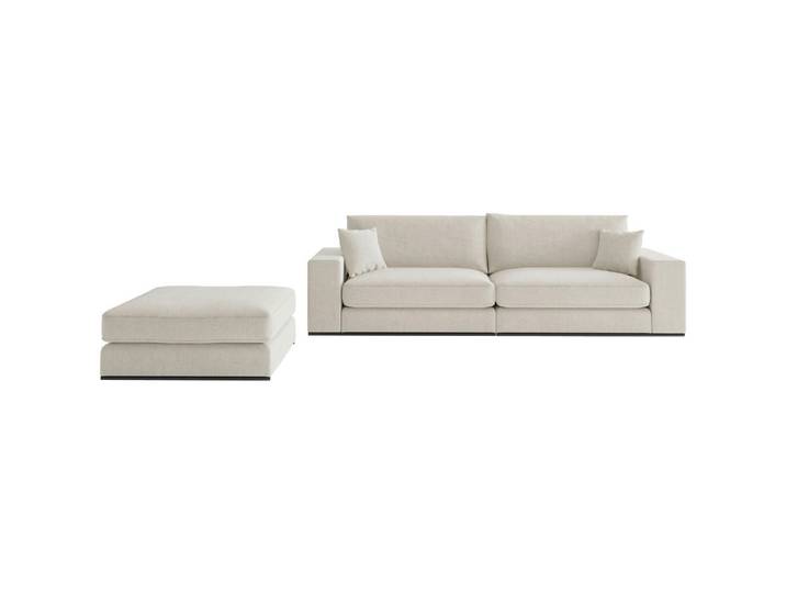 Livetastic Sitzgarnitur Albreta, Beige, Metall, 2-teilig, Eiche, massiv, Füllung: Polyester, 278x85x103 cm, Made in EU, Wohnzimmer, Sofas & Couches, Sitzgarnituren