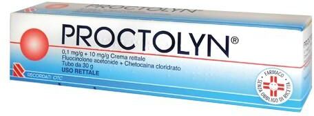 Recordati PROCTOLYN*crema rett 30 g 0,1 mg/g + 10 mg/g