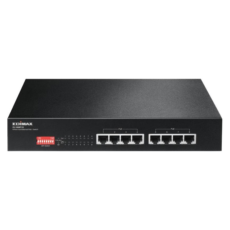 edimax ES-1008P V2: 8 Port FE PoE+ Switch (8 Ports) (ES-1008P V2)