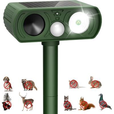 Drop Dash Deals Solar Ultrasonic Animal Repeller For Dogs, Cats, Squirrels Solar Ultrasonic Animal Repeller For Dogs, Cats, Squirrels