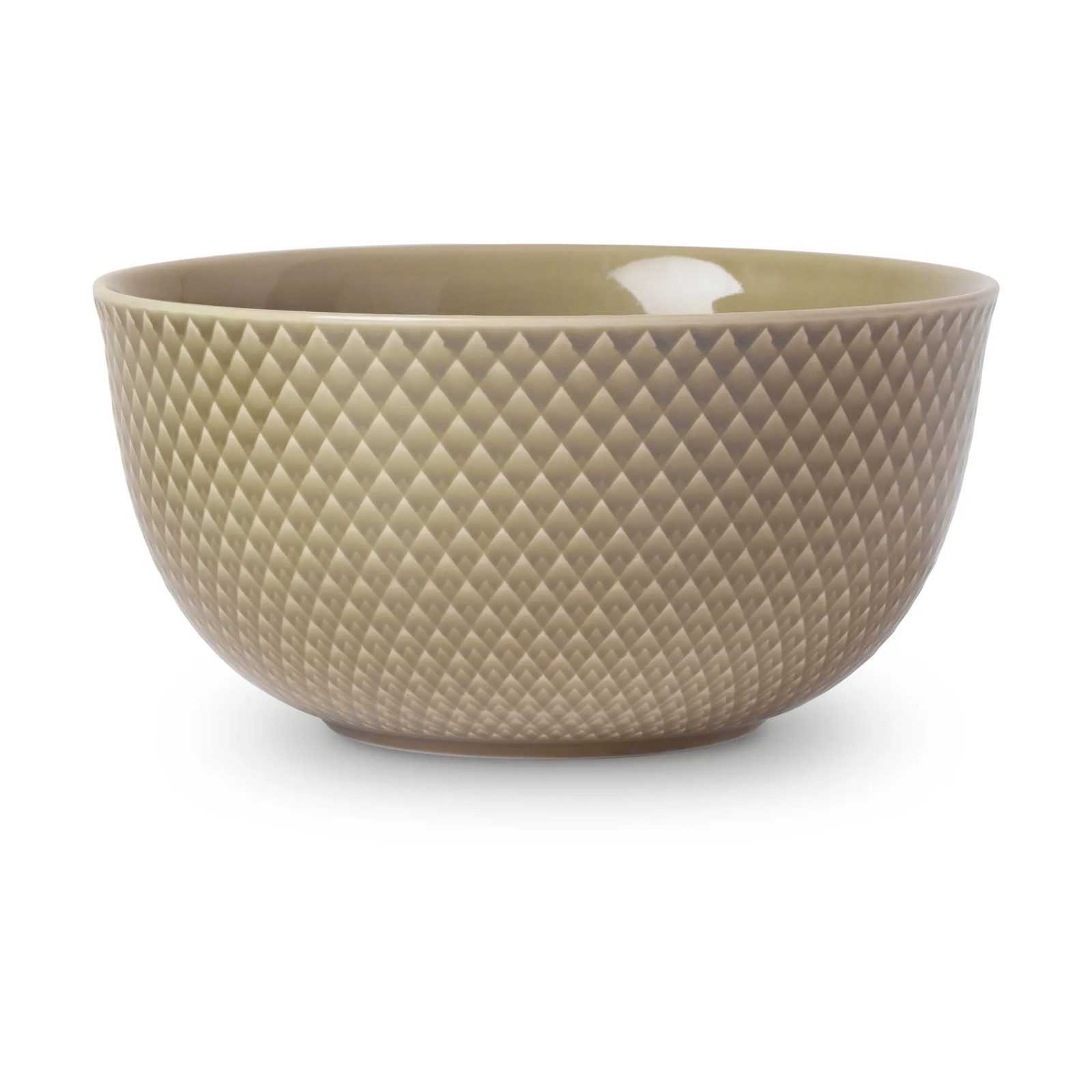 Lyngby Porcelæn Rhombe serveerschaal Clay Ø 17,5 cm