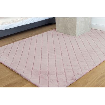 Teppich PADIRO "Imala 125", rosa, B:120cm H:30mm L:160cm, Polyester, Teppiche, Teppich, Besonders weiche Haptik, flauschig, geprägtes Muster