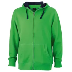 Lifestyle Kapuzen-Sweatjacke "JN963" - XL - green