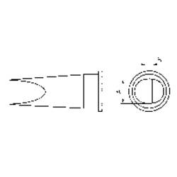 Weller LHT-E Lötspitze Flachform Spitzen-Größe 6.7 mm Inhalt 1 St. 54445199