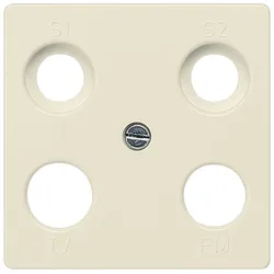 Siemens 5TG2595 DELTA i-system Abdeckplatte für TV/RF/SAT 4-Loch symmetrisch, elektroweiß