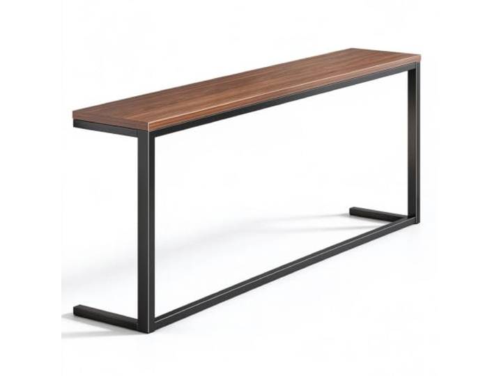 Heizkörperverkleidung, Holzplatte, Stahlrahmen, Schmaler Konsolentisch Schmaler Heizkörpertisch, Holzplatte, Carbonstahlgestell, Flur, Eingangsbereich, Wohnzimmer(Brown,140x15x80CM/55x6x31IN)