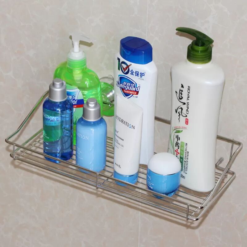 INF Panier Organisateur d'Étagère de Salle de Bain Adhésif Argenté