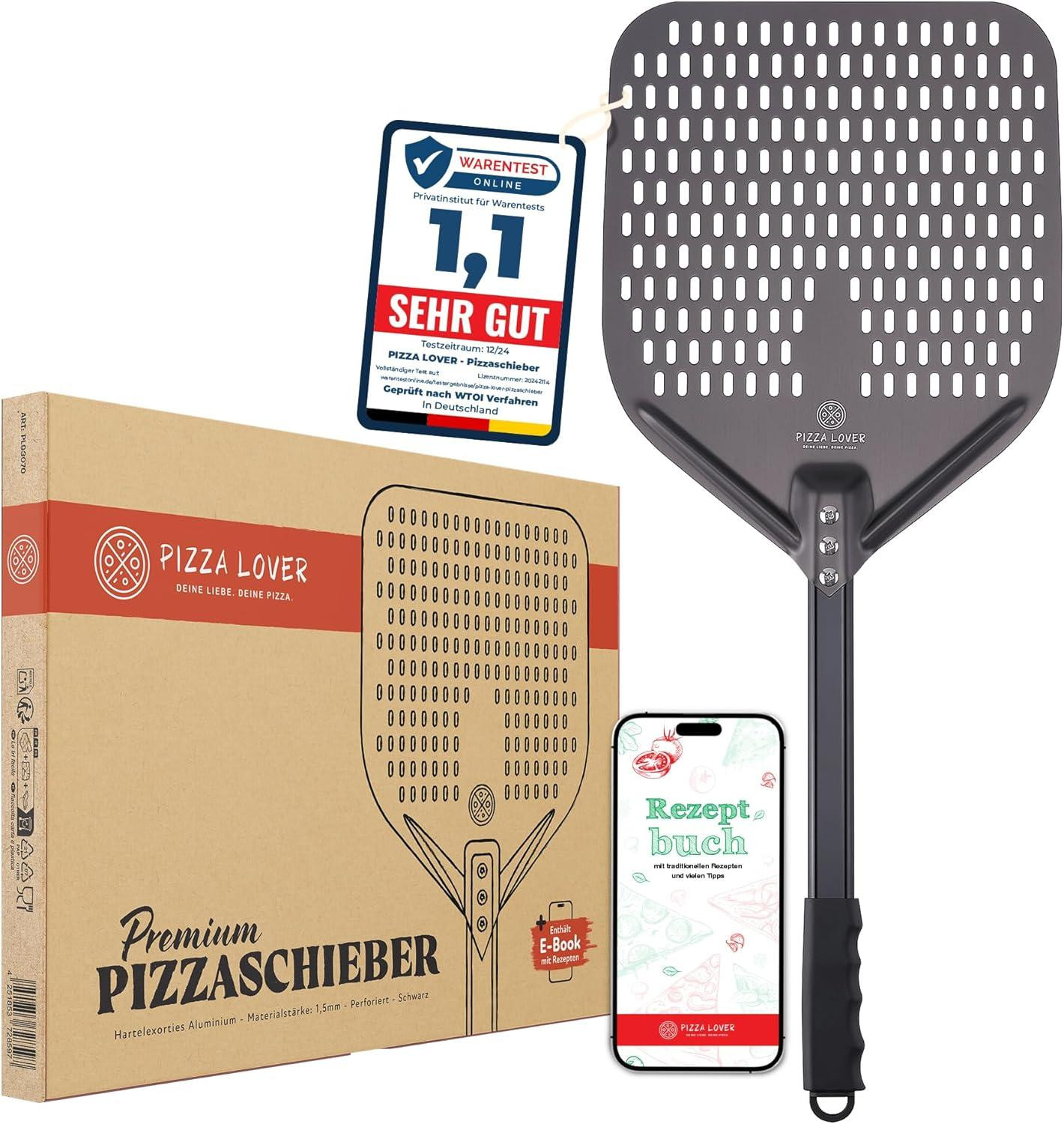 Pizzaschep van hard geanodiseerd aluminium, 30 x 30 cm