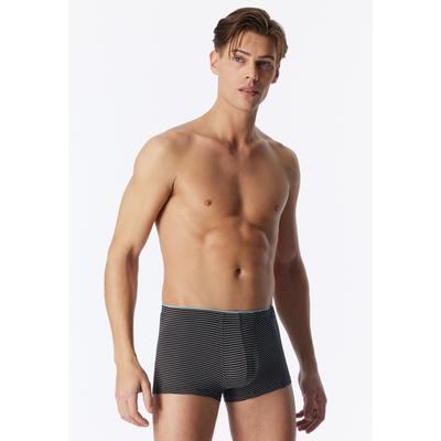 Boxer SCHIESSER "Long Life Soft", Herren, Gr. 9, Single Jersey, weiß (207, graphit), Single Jersey, Obermaterial: 75% Modal, 15% Polyester, 10% Elasthan, körpernah, Unterhosen, ohne Eingriff, in elastischer Single-Jersey Qualität