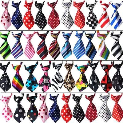 Inspire Select 25 50 100PCS Adjustable Pet Bow Tie Set Colorful Grooming Bowties For Dogs & Cats, Puppy Collar Accessories mix Printed Colors 100 Pcs