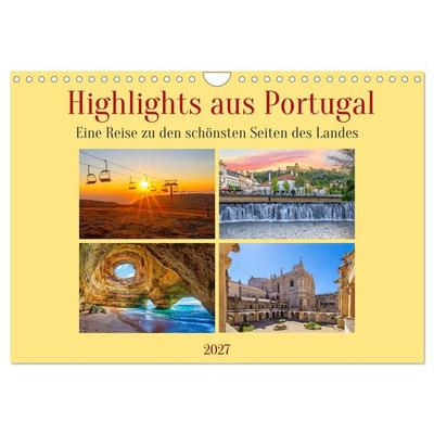 Highlights aus Portugal (Wandkalender 2027 DIN A4 quer), CALVENDO Monatskalender