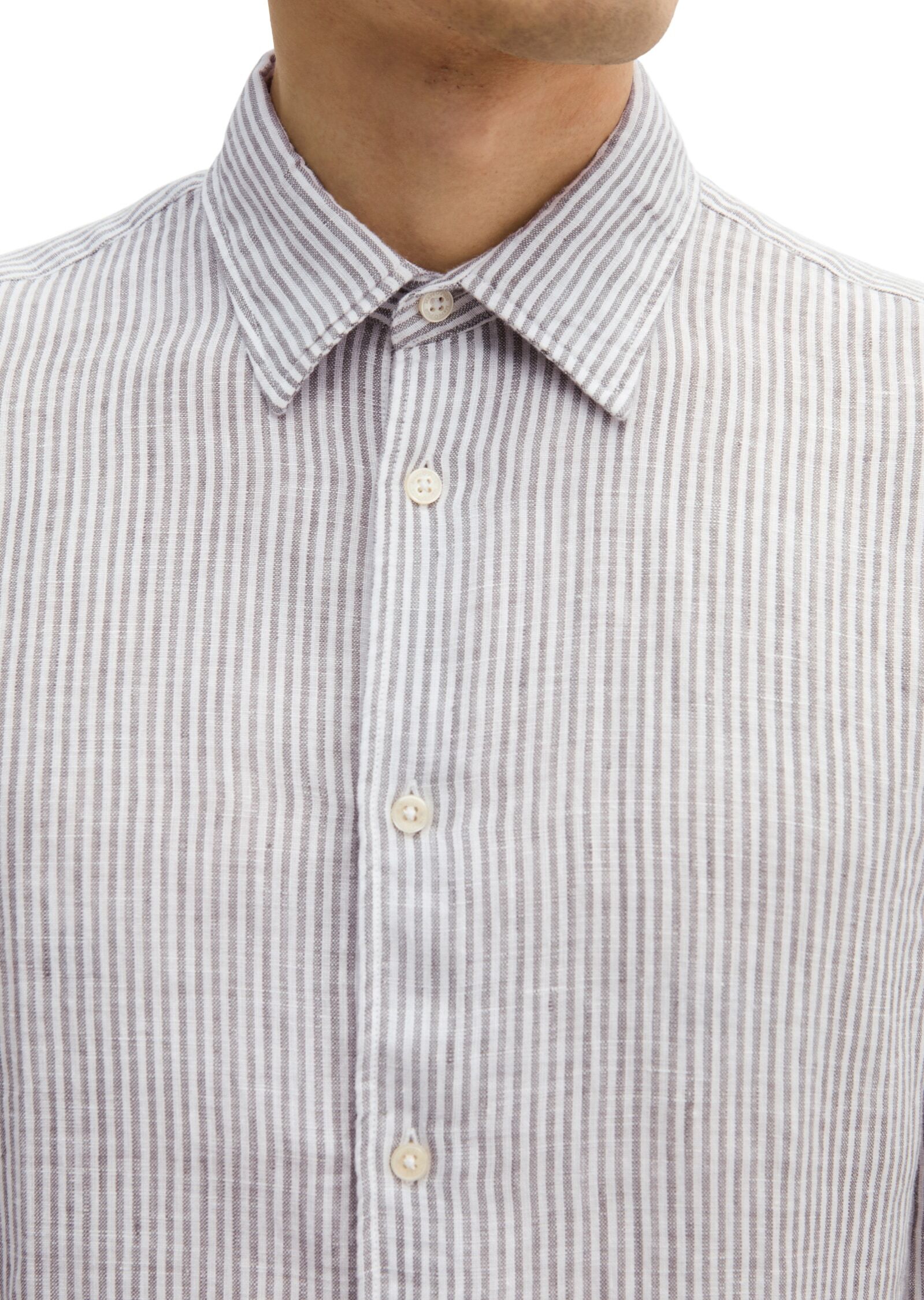 Marc O' Polo Leinenhemd MARC O'POLO, Herren, Gr. S, N-Gr, medium grau, Web, Obermaterial: 100% Leinen, regular fit normal, 2-Knopf-Manschette, Hemden Leinenhemd, regular aus hochwertigem Leinen medium grau S, N-Gr