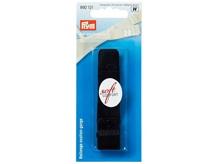 Prym BH-Verlängerer zum Einhaken schwarz 20 mm 3 x 1 Haken