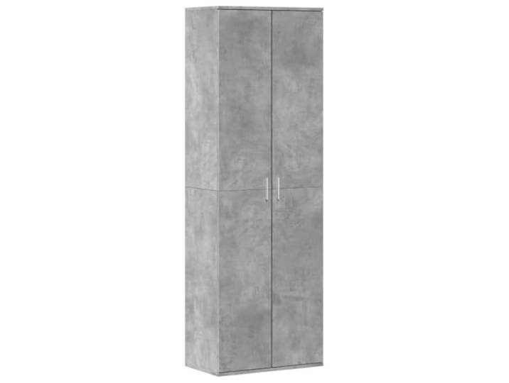 MNCVXAXG Anrichte grau Beton, 60 x 35 x 180 cm, mehrschichtiges Holz mit Praktische Türen, glatte Oberfläche, Wandbefestigung, Montage erforderlich, robustes Sperrholz