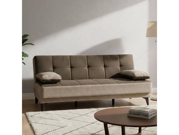Dmora Schlafsofa 3-Sitzer Jordi 190x87 cm Grau, verstellbar
