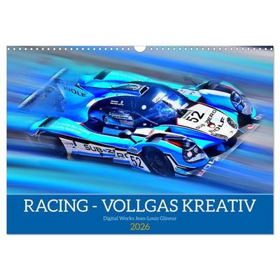Racing - Vollgas kreativ (Wandkalender 2026 DIN A3 quer), CALVENDO Monatskalender