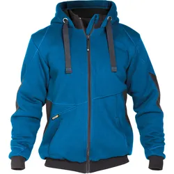 DASSY® Pulse Sweatshirt-Jacke - azurblau/anthrazitgrau - S