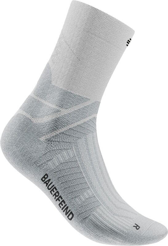 Sportsocken BAUERFEIND "RUN PERFORMANCE MID CUT SOCKS", Herren, Gr. 38-41, Sockengrösse, weiß, Obermaterial: 90% Polyamid, 10% Elasthan, Socken Sportsocken, mit Ventilation Knit Technologie weiß 38-41, Sockengrösse
