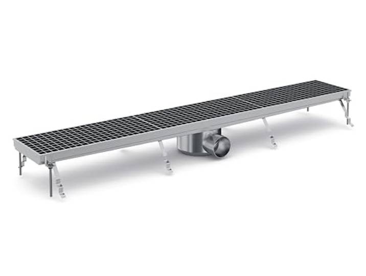 Caniveau de Sol pour Cuisine Professionnelle 1331 - Sortie Horizontale - Combisteel