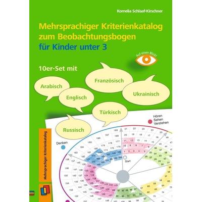 Mehrsprachiger Kriterienkatalog zum Beobachtungsbogen für Kinder unter 3, Geheftet von Kornelia Schlaaf-Kirschner, Verlag an der Ruhr,