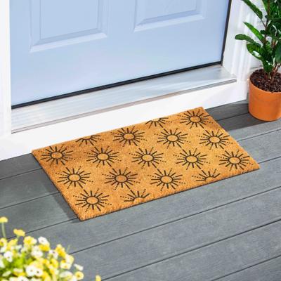 Evergreen "Southwest Sun Motif Coir Door Mat, 28"" x 16"" - 28"" x 16"""