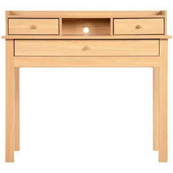 SCHREIBTISCH Holzoptik mit Schubladen & Ablage