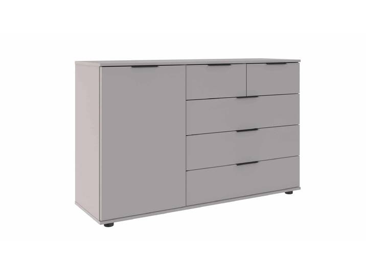 Sideboard mit 5 Schubladen grau 130 cm - SAIGON