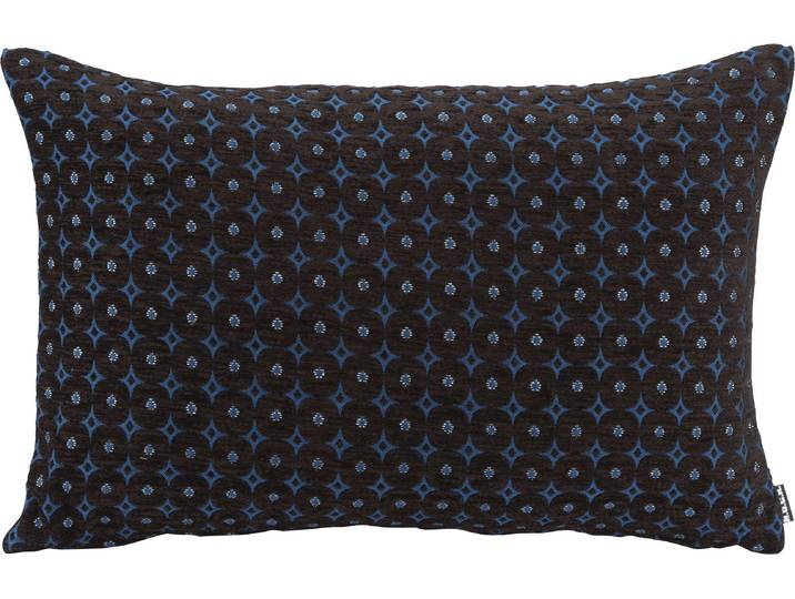 Dekokissen H.O.C.K. Emre , schwarz (schwarz, blau, orientalisch), B:40cm H:10cm L:60cm, Acryl, Polyester, Dekokissen_Sitzkissen_Kissenhüllen, Dekokissen, orientalisch, Kissenhülle mit Füllung, 1 Stück