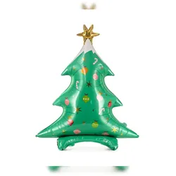 PartyDeco Folienballon Weihnachtsbaum 78x94cm stehend mit Luftfüllung Grün