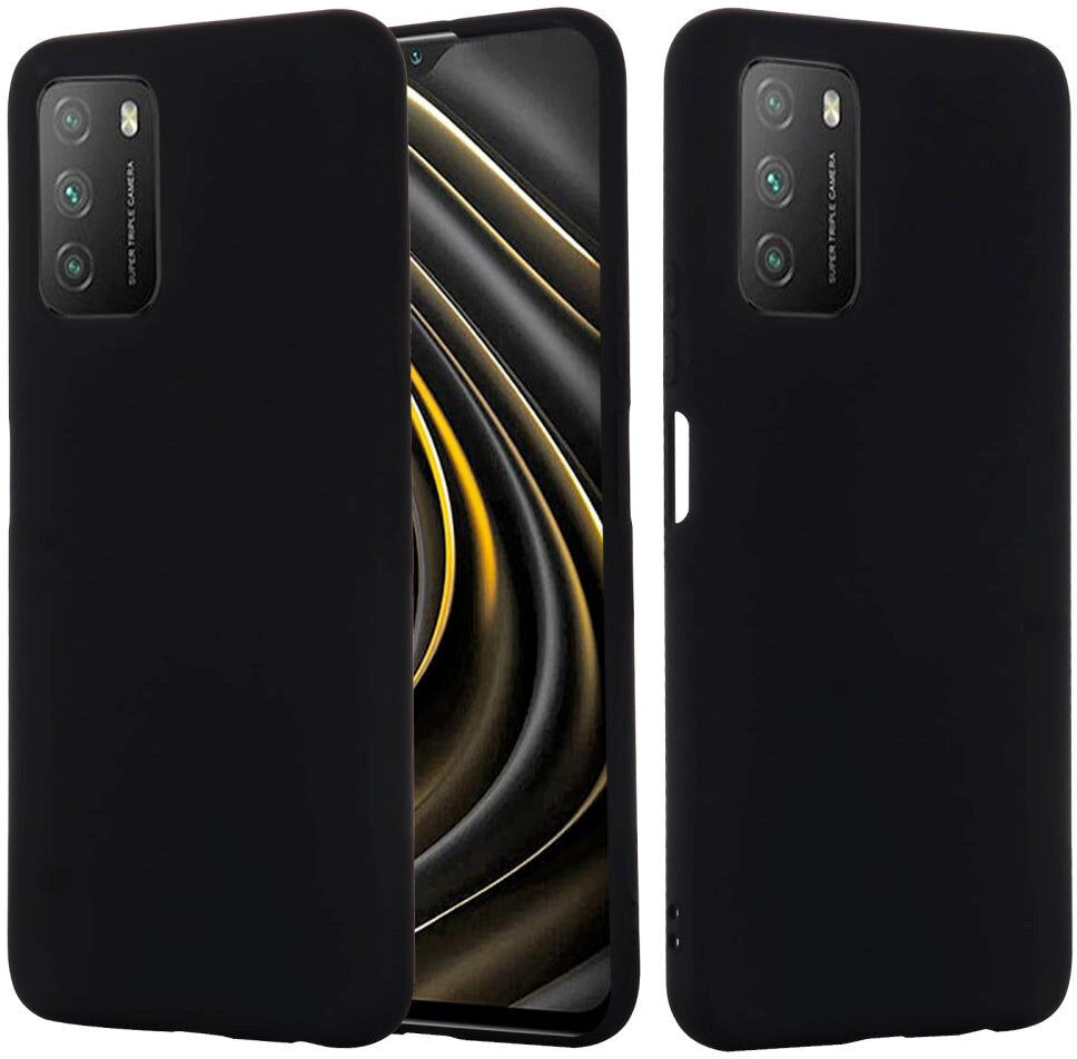 INCOVER Xiaomi Poco M3 Liquid Silikone Bagside Cover - Sort