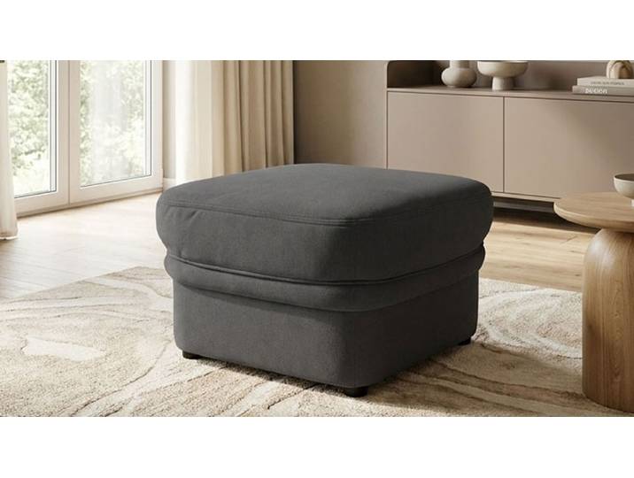 Hocker GOODPRODUCT Nyborrg 60 cm, formschönes Design für ein modernes Zuhause , grau (dunkelgrau), B:60cm H:44cm T:60cm, 100% Polyester, Hocker, Hocker, Polsterhocker passend zum Sofa, Breite 60 cm, individuell kombinieren