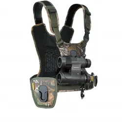 COTTON CARRIER CCS G3 Camera Harness Binocular Camo - Brustgeschirr für 1 DSLR- oder DSLM-Kamera und 1 FernglasCamo