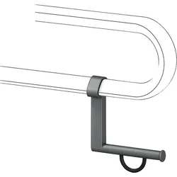 Papierrollenhalter Serie Cavere aus Alu., Anthrazit-Metallic 95, passend für D0065612